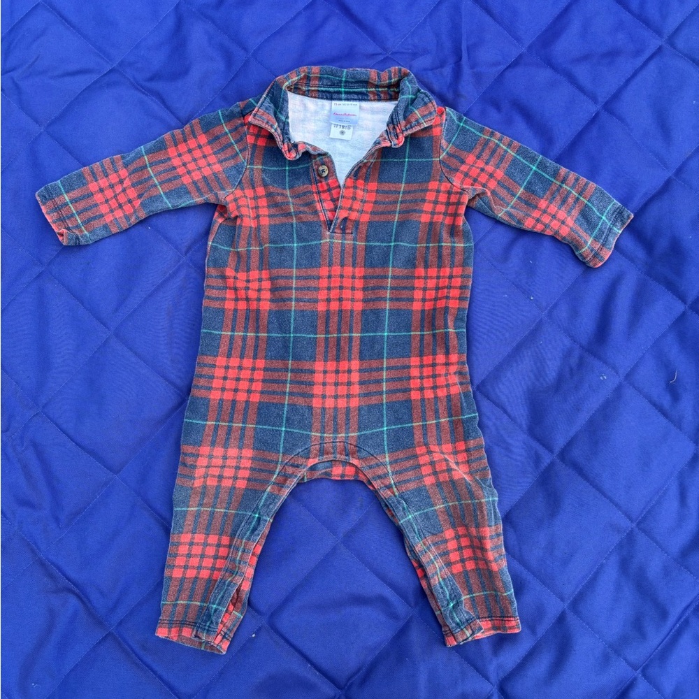 Hanna Andersson Red and Blue Plaid jumper